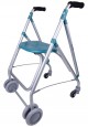 Andador de aluminio | Empuñadura regulable en altura | Color celeste | Rollator para mayores en FedBuy