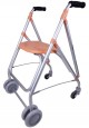 Rollator de aluminio con asiento acolchado | Color Salmón | Cuatro ruedas | Tu andador para adultos en Diresa Device - FedBuy