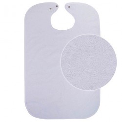 Babero sanitario Rizo / pvc 280 color blanco. Corchete