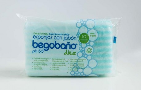 Esponja Jabonosa Begobaño BB-3 | Impregnadas con gel hipoalergénico | Caja de 2700 uds | Diresa Device - FedBuy