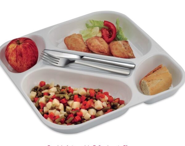 bandeja autoservicio con comida