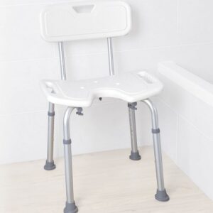 silla de ducha con respaldo