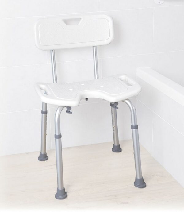silla de ducha con respaldo