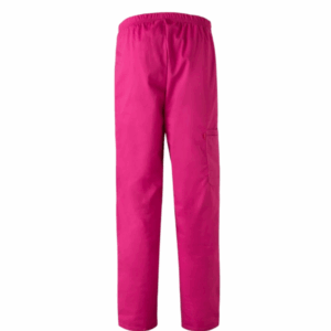 imagen trasera pantalon strech rosa magenta