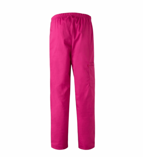 imagen trasera pantalon strech rosa magenta