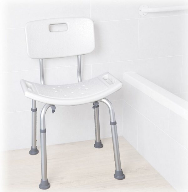 silla ducha con asiento curvo