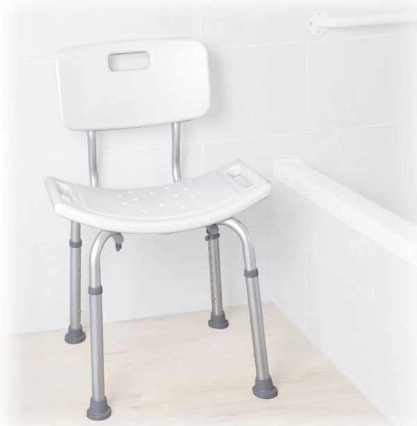 silla ducha con asiento curvo