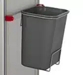 papelera plástico soporte