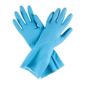 guantes látex azules limpieza