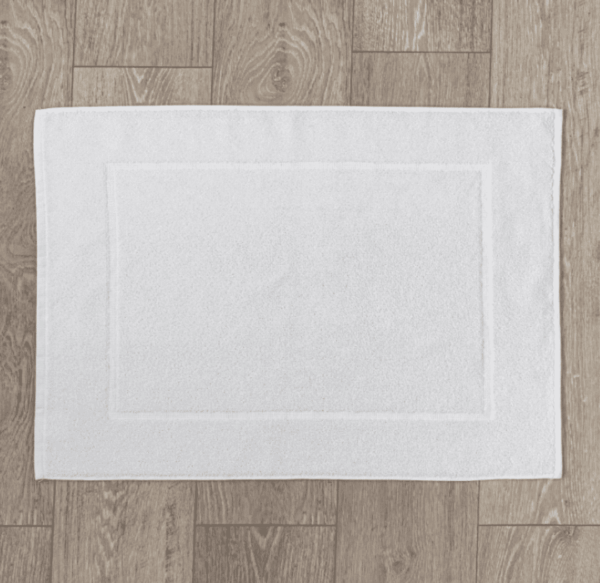 Alfombra de baño blanca