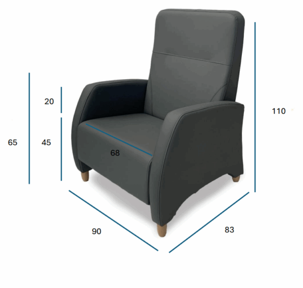 Sillón Sena bariátrico medidas